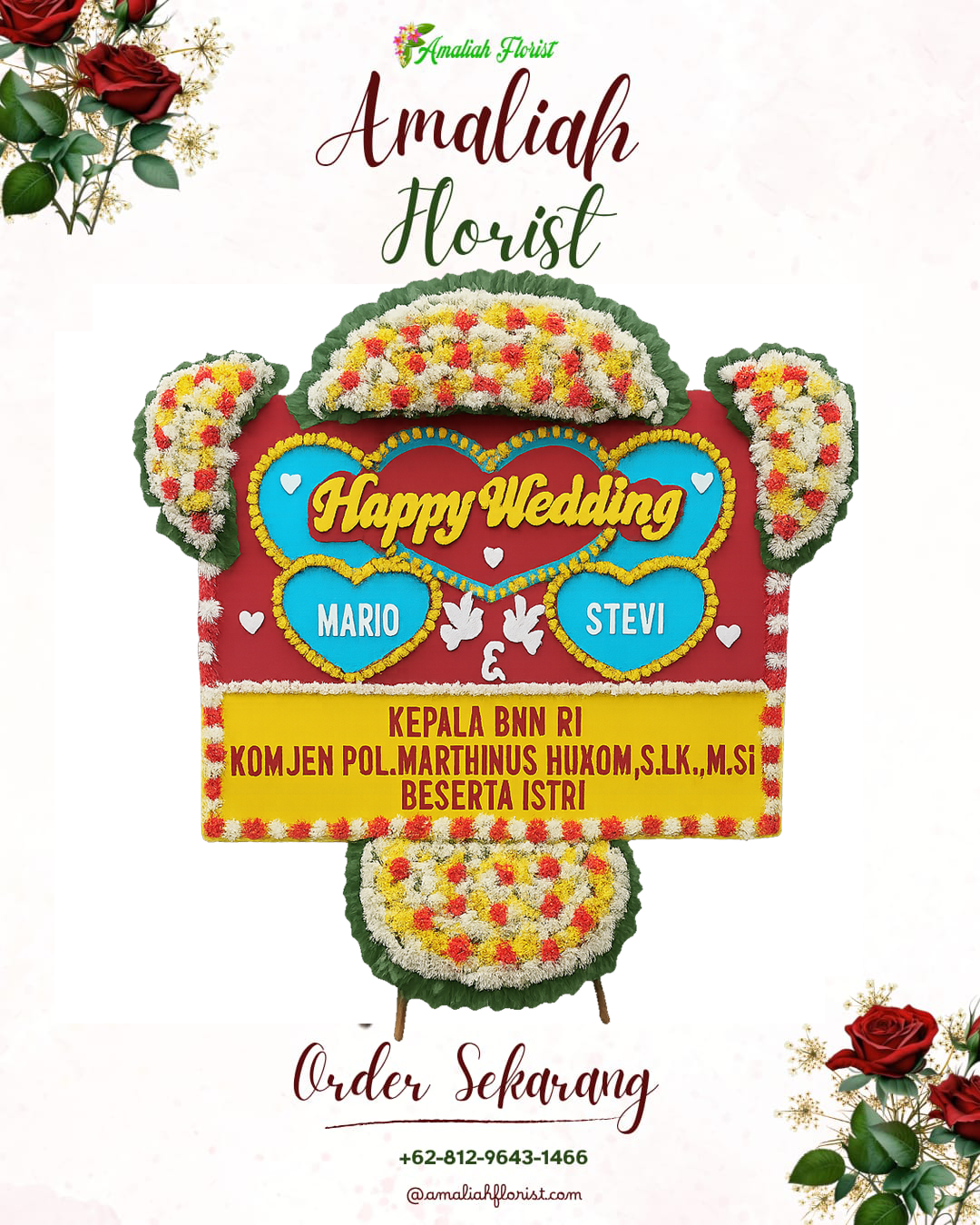 Papan Bunga Pernikahan Wanasari
